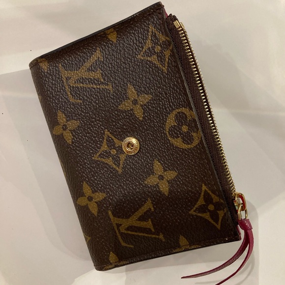 SOLD❤️100% automatic Louis Vuitton wallet Monogram Victorine Wallet Fuchsia - Picture 7 of 7